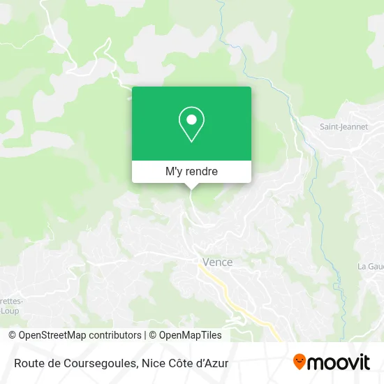 Route de Coursegoules plan