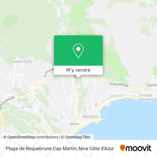 Plage de Roquebrune Cap Martin plan