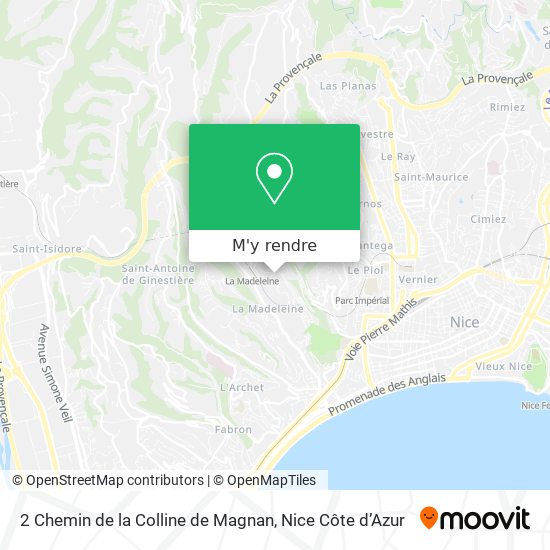 2 Chemin de la Colline de Magnan plan