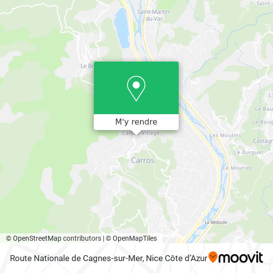 Route Nationale de Cagnes-sur-Mer plan