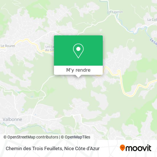 Chemin des Trois Feuillets plan