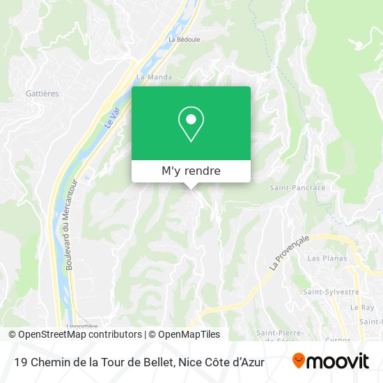 19 Chemin de la Tour de Bellet plan