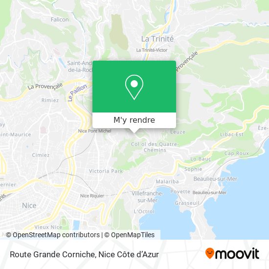 Route Grande Corniche plan