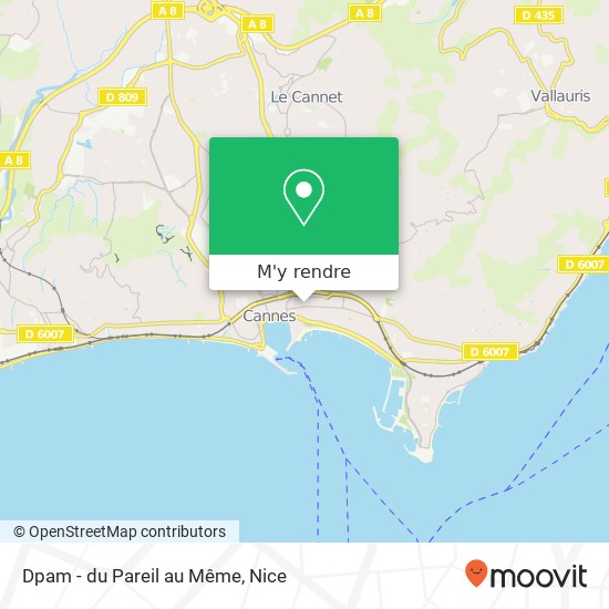 Dpam - du Pareil au Même, 2 Rue Maréchal Foch 06400 Cannes plan