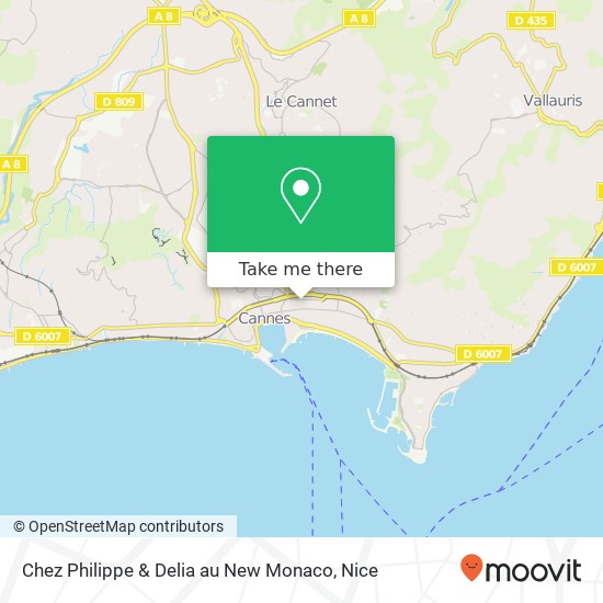 Chez Philippe & Delia au New Monaco, 15 Rue du Vingt-Quatre Août 06400 Cannes plan