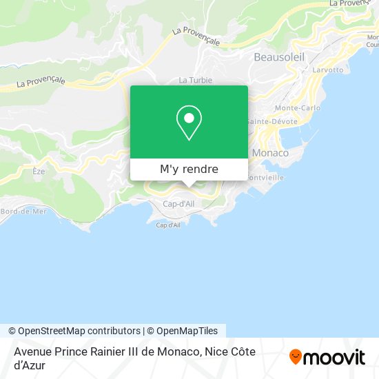 Avenue Prince Rainier III de Monaco plan