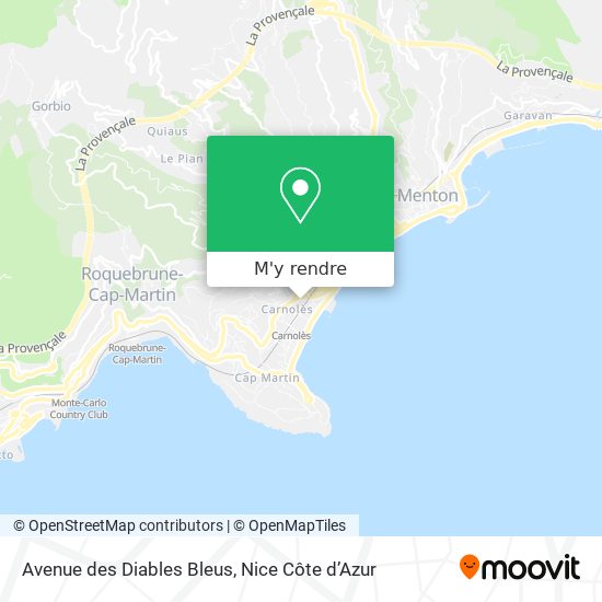 Avenue des Diables Bleus plan
