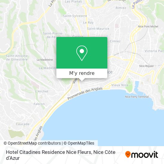 Hotel Citadines Residence Nice Fleurs plan