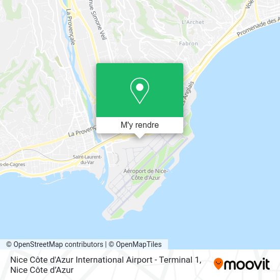 Comment aller à Nice Côte d'Azur International Airport Terminal 1 en