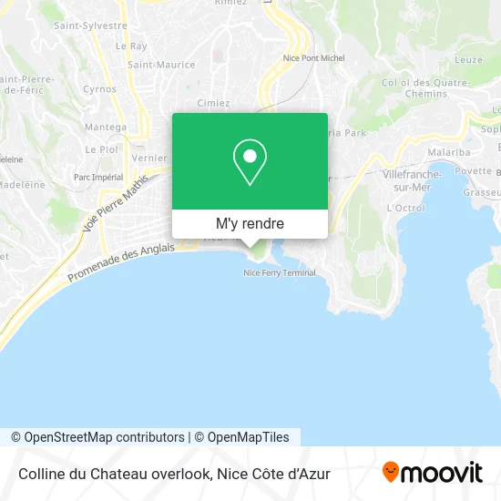 Colline du Chateau overlook plan