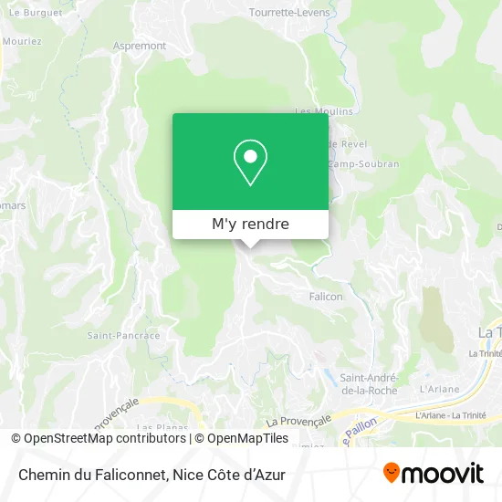 Chemin du Faliconnet plan