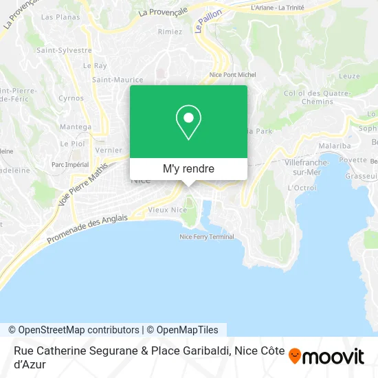 Rue Catherine Segurane & Place Garibaldi plan