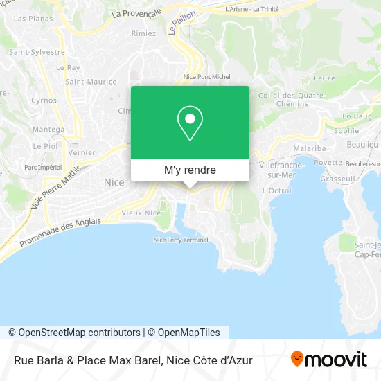 Rue Barla & Place Max Barel plan