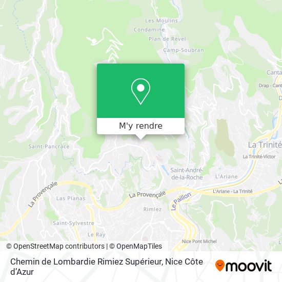 Chemin de Lombardie Rimiez Supérieur plan
