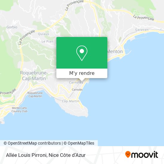 Allée Louis Pirroni plan