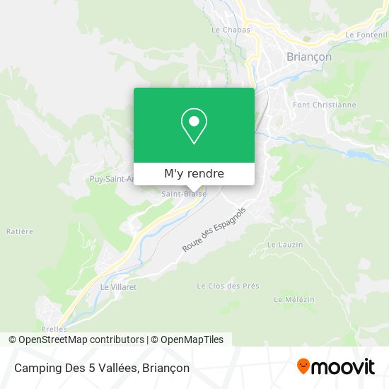 Camping Des 5 Vallées plan