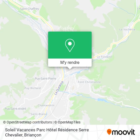 Soleil Vacances Parc Hôtel Résidence Serre Chevalier plan
