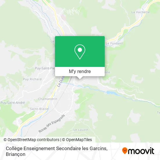Collège Enseignement Secondaire les Garcins plan