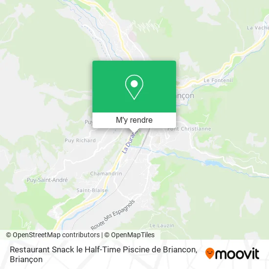 Restaurant Snack le Half-Time Piscine de Briancon plan