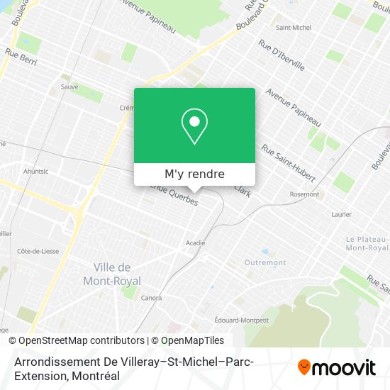 Arrondissement De Villeray–St-Michel–Parc-Extension plan