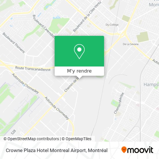 Crowne Plaza Hotel Montreal Airport plan