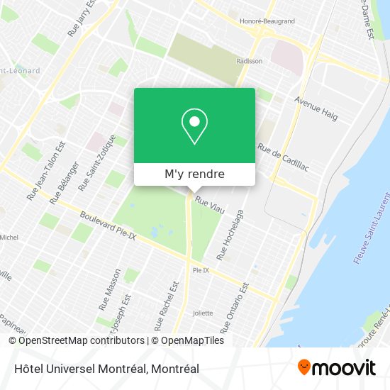 Hôtel Universel Montréal plan