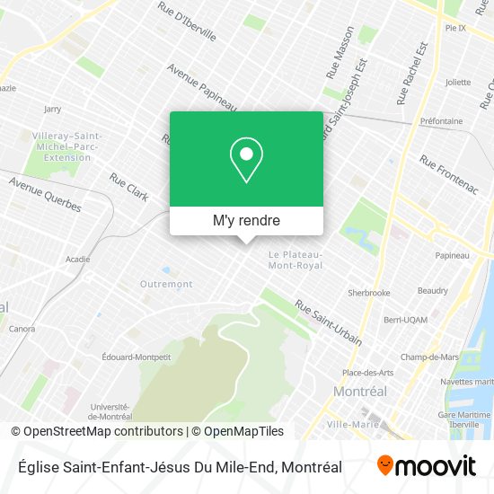 Église Saint-Enfant-Jésus Du Mile-End plan