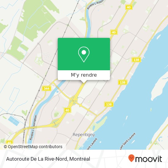 Autoroute De La Rive-Nord plan