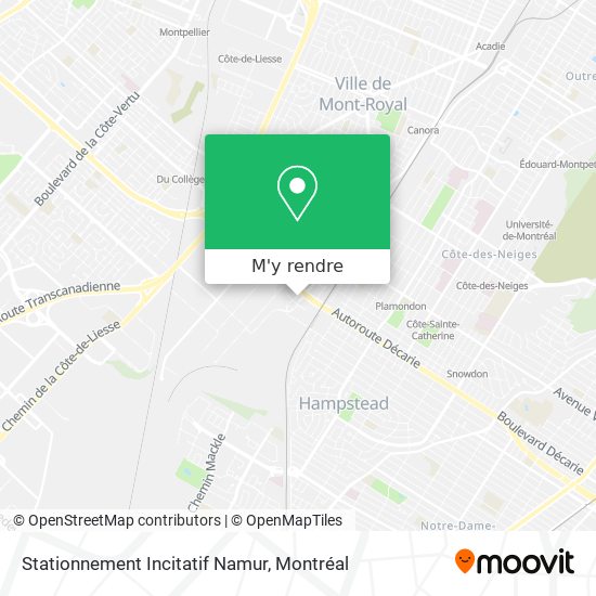 Stationnement Incitatif Namur plan