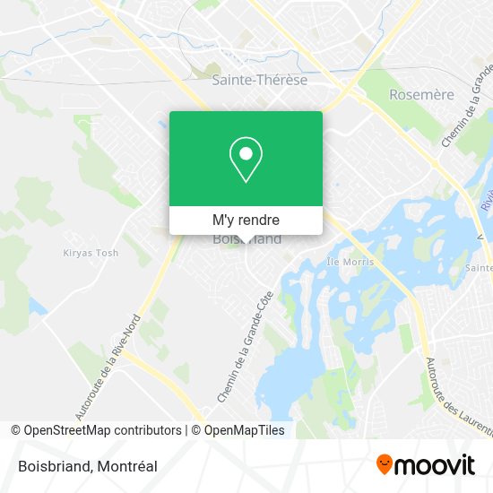 Comment aller à Boisbriand en bus ou métro