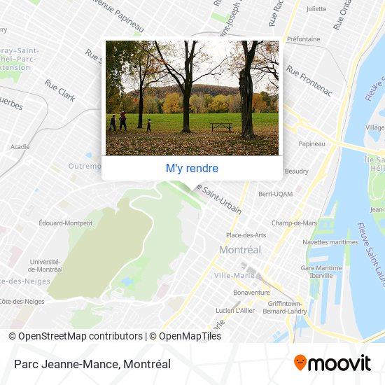 Parc Jeanne-Mance plan