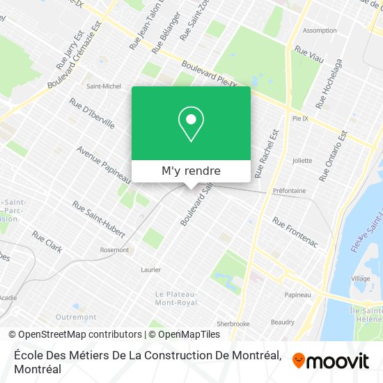 École Des Métiers De La Construction De Montréal plan