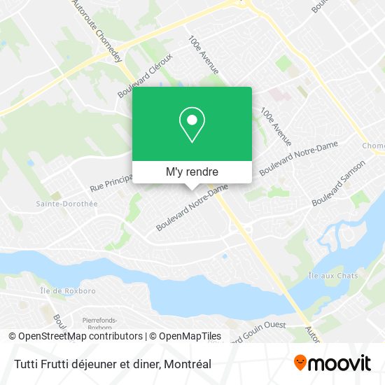Tutti Frutti déjeuner et diner plan