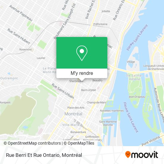 Rue Berri Et Rue Ontario plan