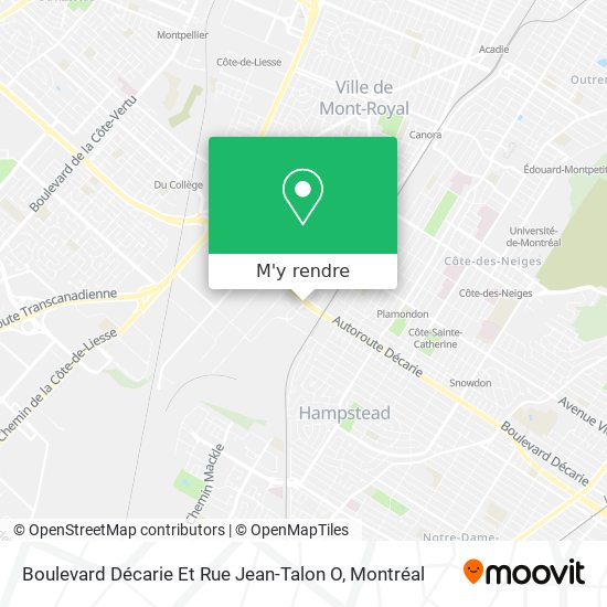 Boulevard Décarie Et Rue Jean-Talon O plan