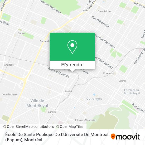 École De Santé Publique De L’Université De Montréal (Espum) plan