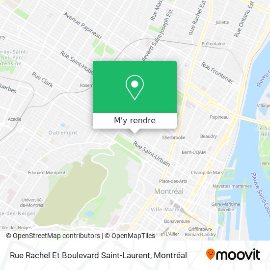 Rue Rachel Et Boulevard Saint-Laurent plan