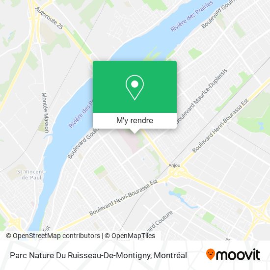 Parc Nature Du Ruisseau-De-Montigny plan