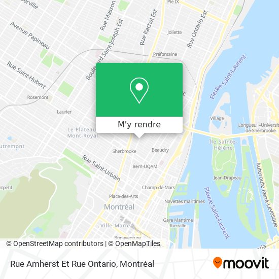 Rue Amherst Et Rue Ontario plan