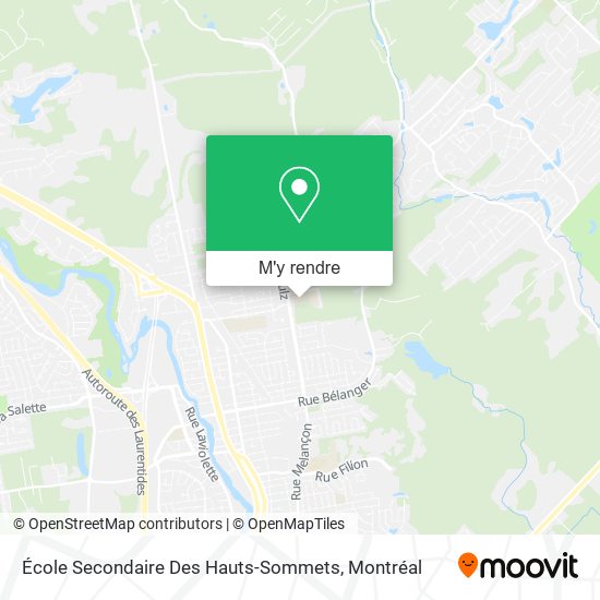 École Secondaire Des Hauts-Sommets plan