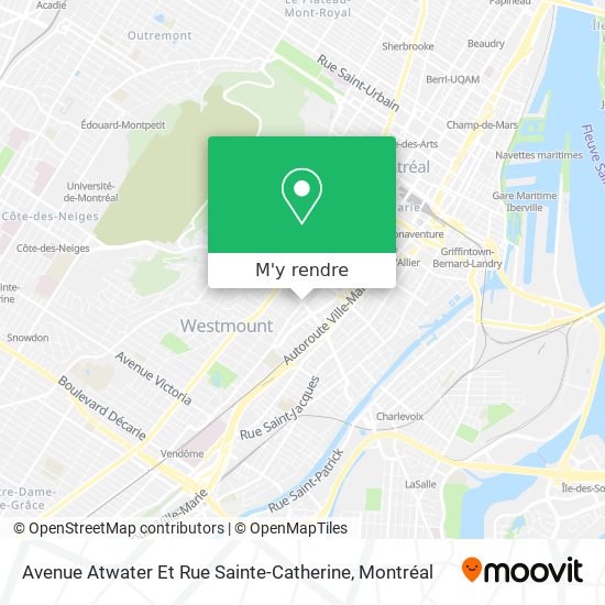 Avenue Atwater Et Rue Sainte-Catherine plan