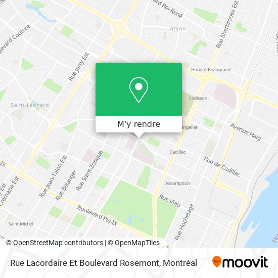 Rue Lacordaire Et Boulevard Rosemont plan