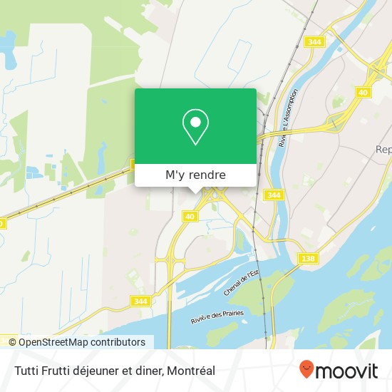 Tutti Frutti déjeuner et diner plan