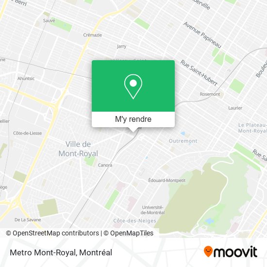 Metro Mont-Royal plan