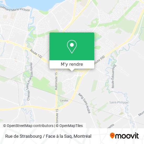Rue de Strasbourg / Face à la Saq plan