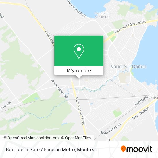 Boul. de la Gare / Face au Métro plan