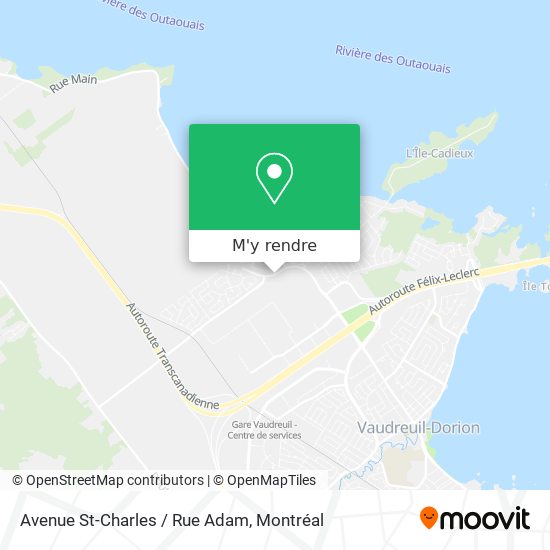 Avenue St-Charles / Rue Adam plan