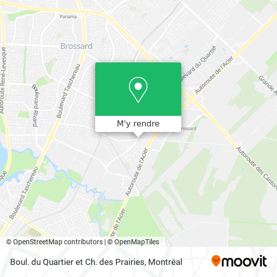 Boul. du Quartier et Ch. des Prairies plan