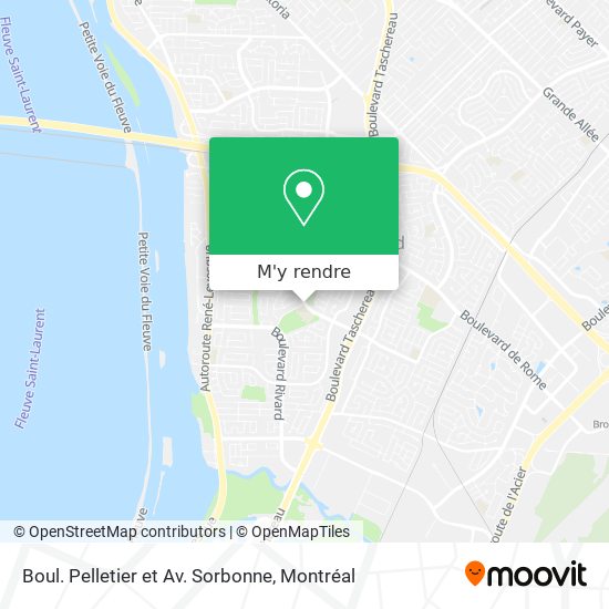Boul. Pelletier et Av. Sorbonne plan