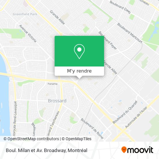 Boul. Milan et Av. Broadway plan